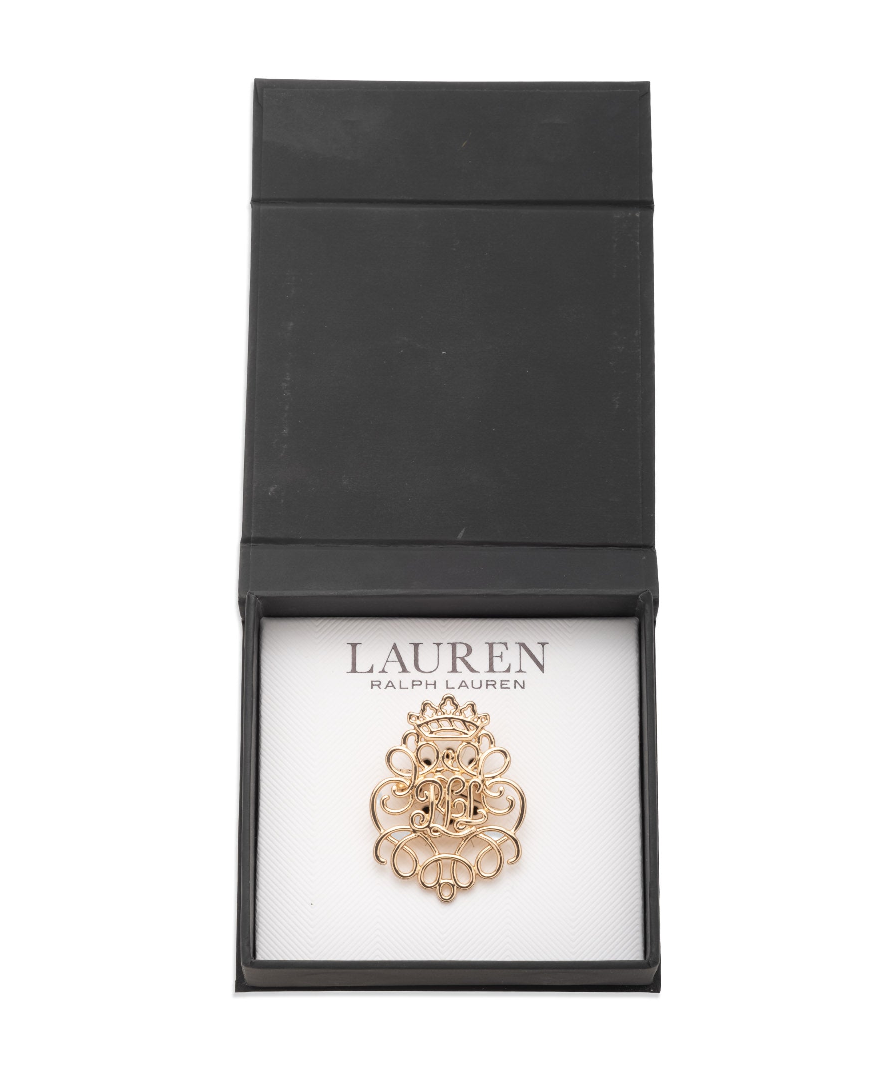 Lauren Ralph Lauren Gold-Tone LRL Scroll Pin