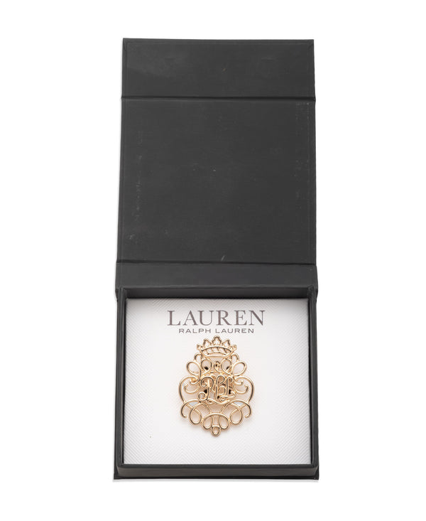 Lauren Ralph Lauren Gold-Tone LRL Scroll Pin