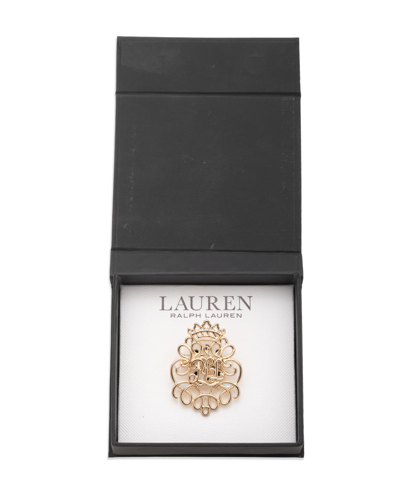 Lauren Ralph Lauren Gold-Tone LRL Scroll Pin