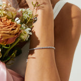 Nadri Love All Silver Adjustable Tennis Bracelet