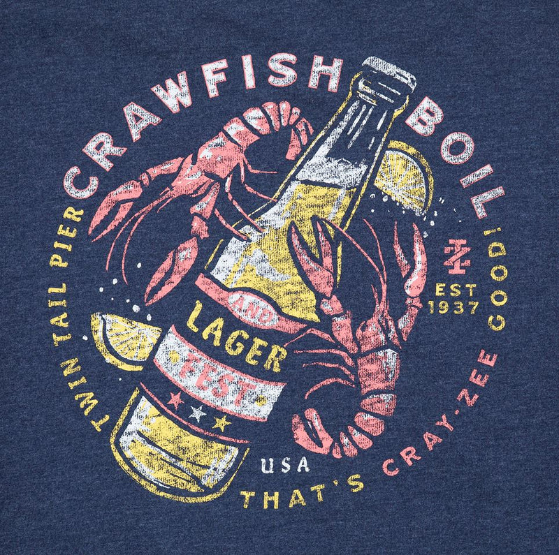 IZOD Mens Crawfish Boil Graphic Short Sleeve T-Shirt