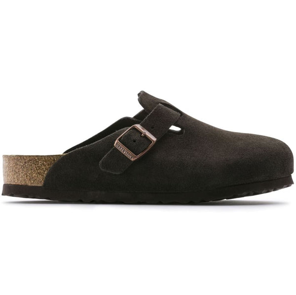Birkenstock Boston Soft Footbed Suede Leather Clogs - Narrow