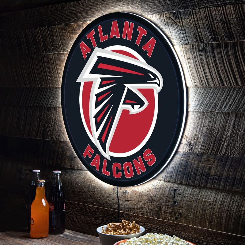 Evergreen Atlanta Falcons Round 23" LED Lighted Sign