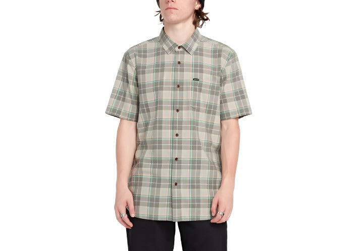 Volcom Mens Benson Short Sleeve Button Down Shirt