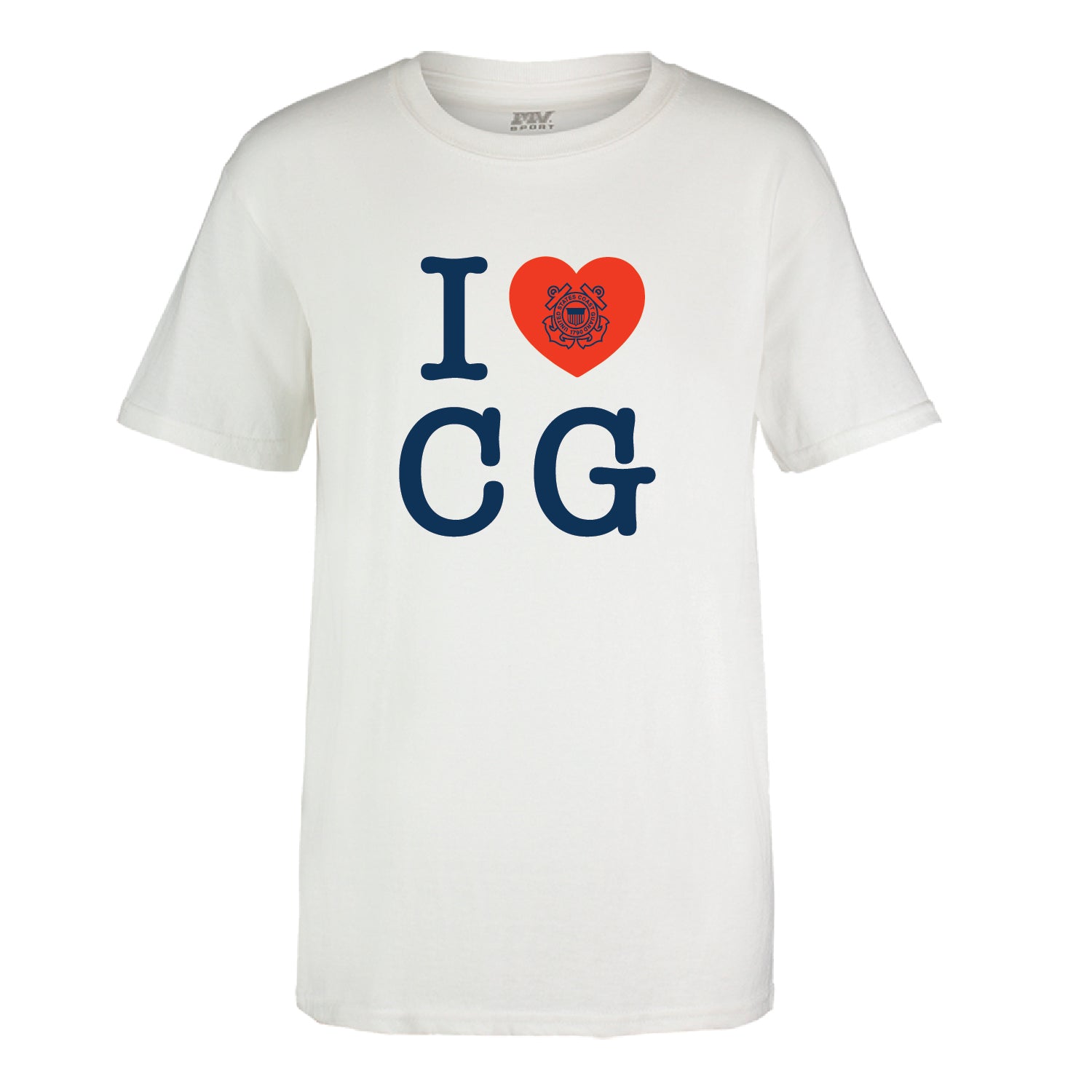 Coast Guard I Heart CG Short Sleeve T-Shirt