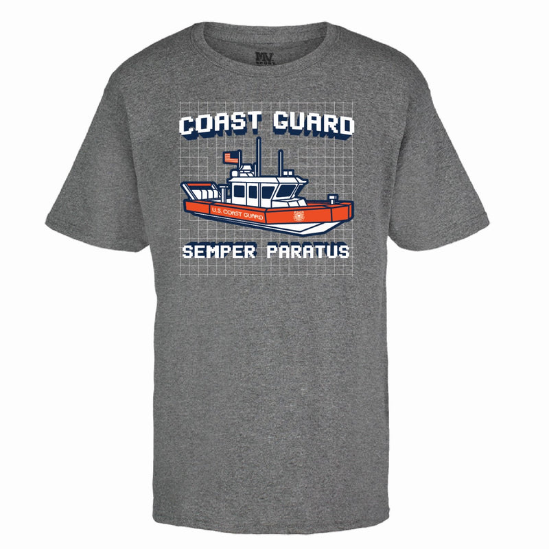 Coast Guard Youth Pixel Grid Short Sleeve T-Shirt