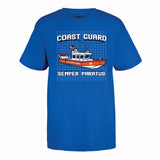 Coast Guard Youth Pixel Grid Short Sleeve T-Shirt