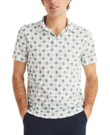Nautica Mens Palm Tree Print Golf Short-Sleeve Polo Shirt