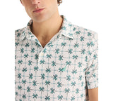 Nautica Mens Palm Tree Print Golf Short-Sleeve Polo Shirt
