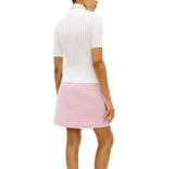 Tommy Hilfiger Womens Pointelle Rib Short-Sleeve Polo Sweater