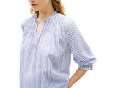 Tommy Hilfiger Womens Pin Tuck Cambric Ruffle Collar Blouse