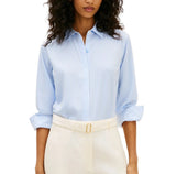 Tommy Hilfiger Womens Fluid Preppy Mix Long-Sleeve Shirt