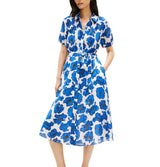 Tommy Hilfiger Womens Pin Tuck Cambric Collared Dress