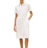 Tommy Hilfiger Womens Broderie Knee-Length Short-Sleeve Shirt-Dress
