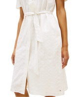 Tommy Hilfiger Womens Broderie Knee-Length Short-Sleeve Shirt-Dress