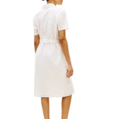 Tommy Hilfiger Womens Broderie Knee-Length Short-Sleeve Shirt-Dress