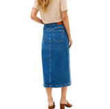 Tommy Hilfiger Womens Denim Midi Skirt