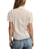 Lucky Brand Womens Puff Sleeve Buttondown Shirt