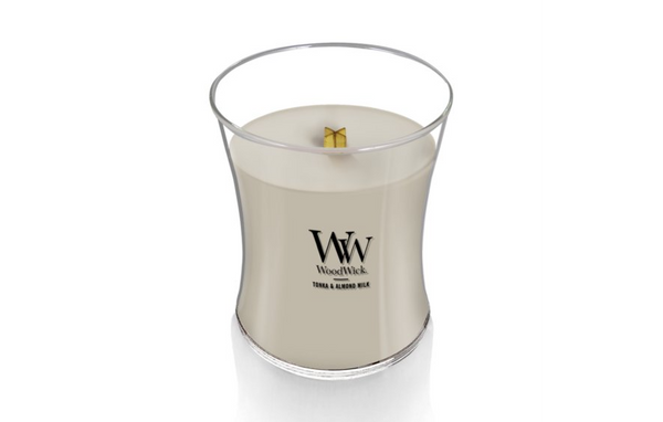 WoodWick Medium Hourglass Candle - Tonka & Almond Milk