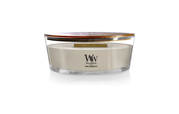 WoodWick Ellipse Candle - Tonka & Almond Milk