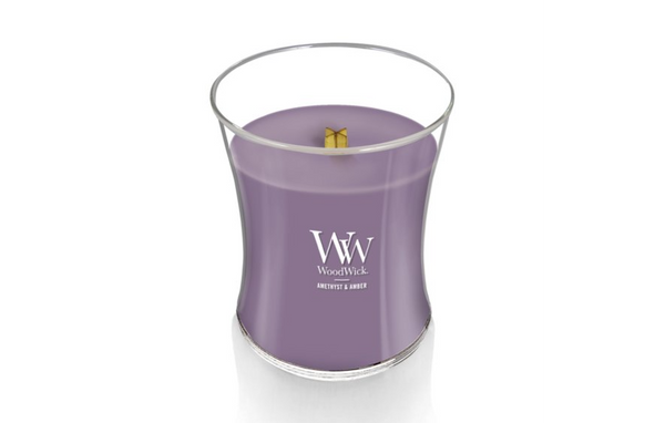 WoodWick Medium Hourglass Candle - Amethyst & Amber