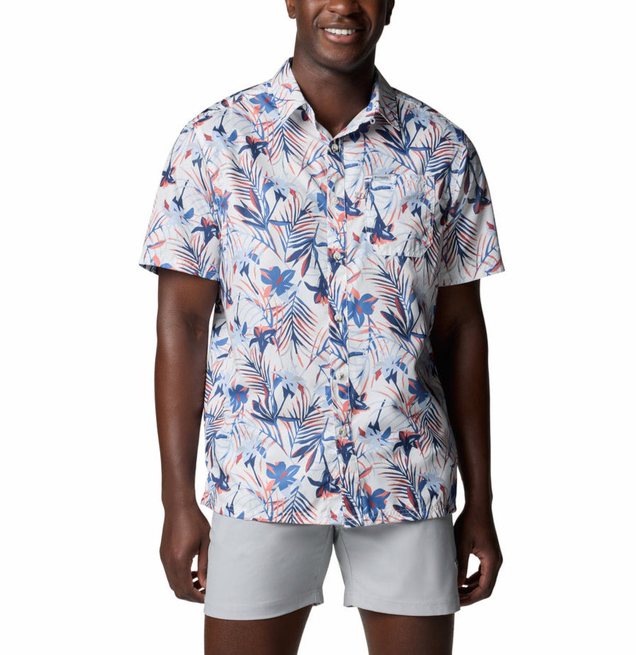 Columbia Mens PFG Super Slack Tide Camp Short Sleeve Shirt