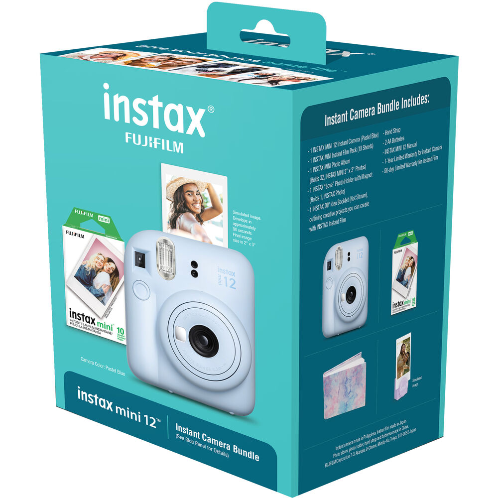 instax mini 8 backpack bundle blue Fujifilm Instax Mini 12 Instant Film Holiday Camera Bundle – ShopCGX