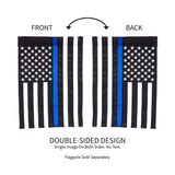 Evergreen Thin Blue Line Applique Garden Flag