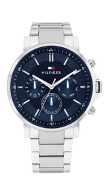 Tommy Hilfiger Mens Tyson 43mm Silver-Tone Watch