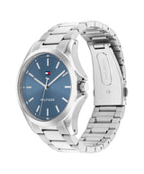 Tommy Hilfiger Mens Bruce 43mm Silver-Tone Blue Dial Sport Watch