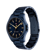 Tommy Hilfiger Mens Bruce 43mm Navy Steel Strap Sport Watch