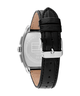 Tommy Hilfiger Mens Oxford 36mm Multifunction Black Leather Strap Watch