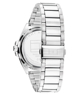 Tommy Hilfiger Mens David Silver-Tone Blue Dial Watch