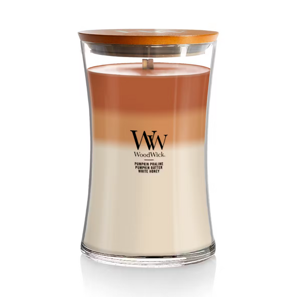 WoodWick Large Trilogy Hourglass Candle - Pumpkin Gourmand Trilogy