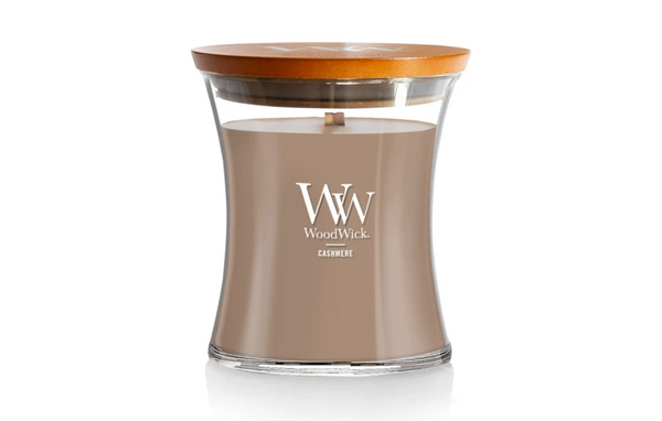 WoodWick Medium Hourglass Candle - Cashmere