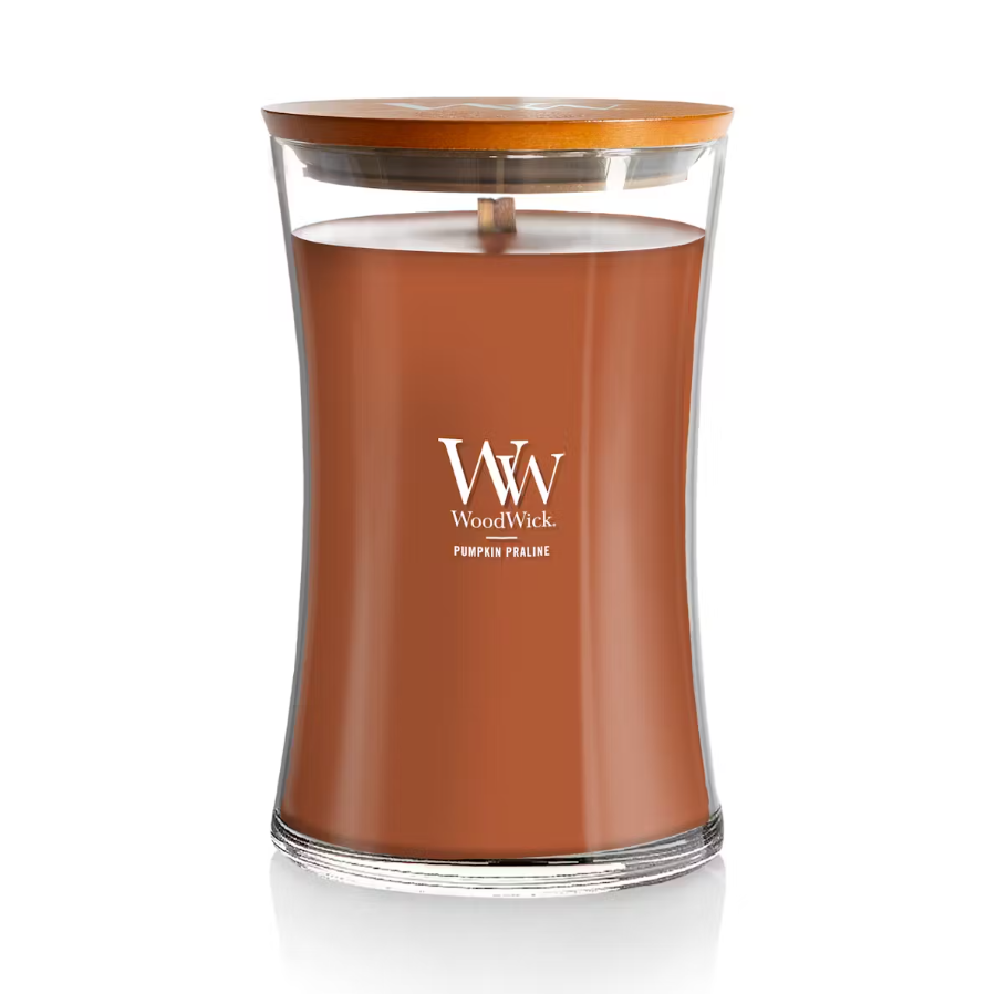 WoodWick Large Hourglass Candle - Pumpkin Praline