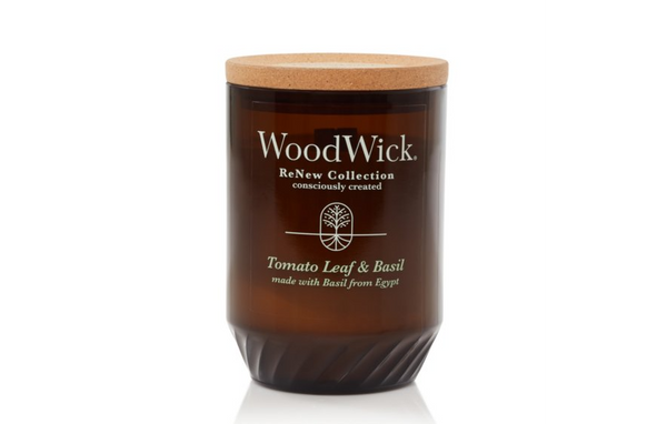 WoodWick Large ReNew Candle - Tomato Leaf & Basil