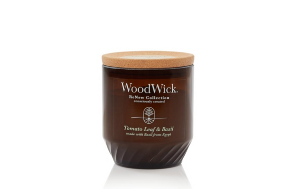 WoodWick Medium ReNew Candle - Tomato Leaf & Basil