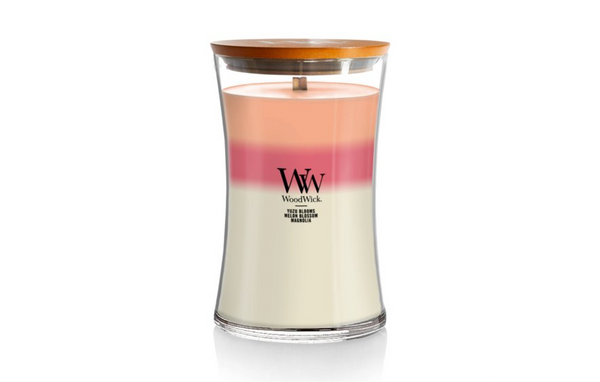 WoodWick Large Hourglass Candle - Blooming Orchard Trilogy