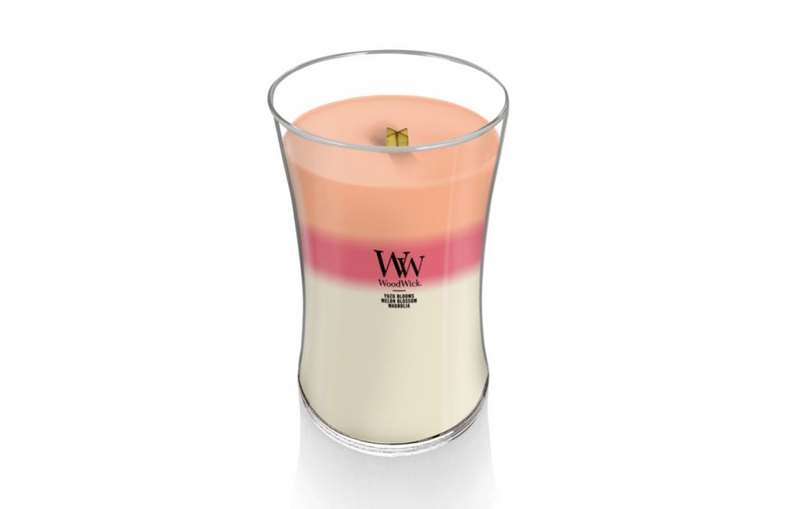 WoodWick Large Hourglass Candle - Blooming Orchard Trilogy