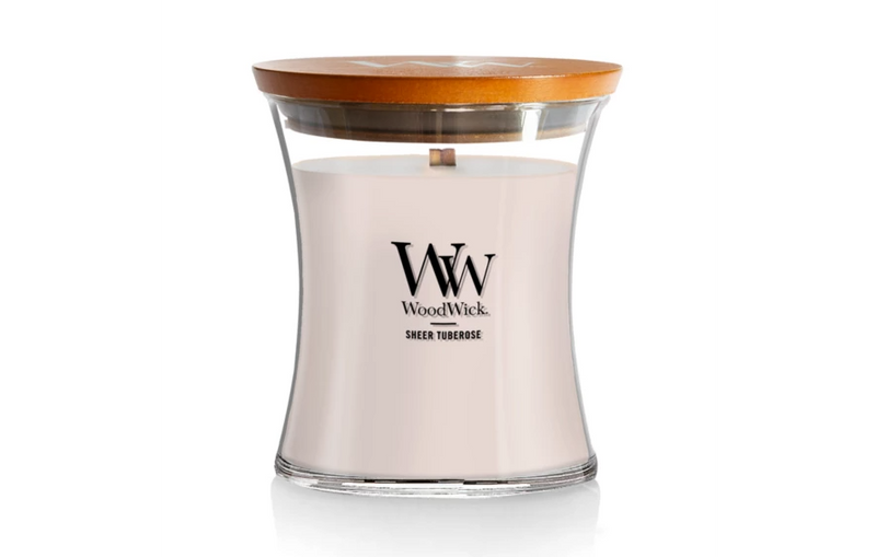 WoodWick Medium Hourglass Candle - Sheer Tuberose