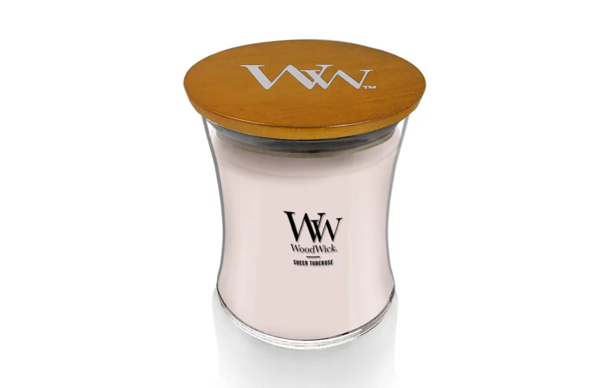 WoodWick Medium Hourglass Candle - Sheer Tuberose