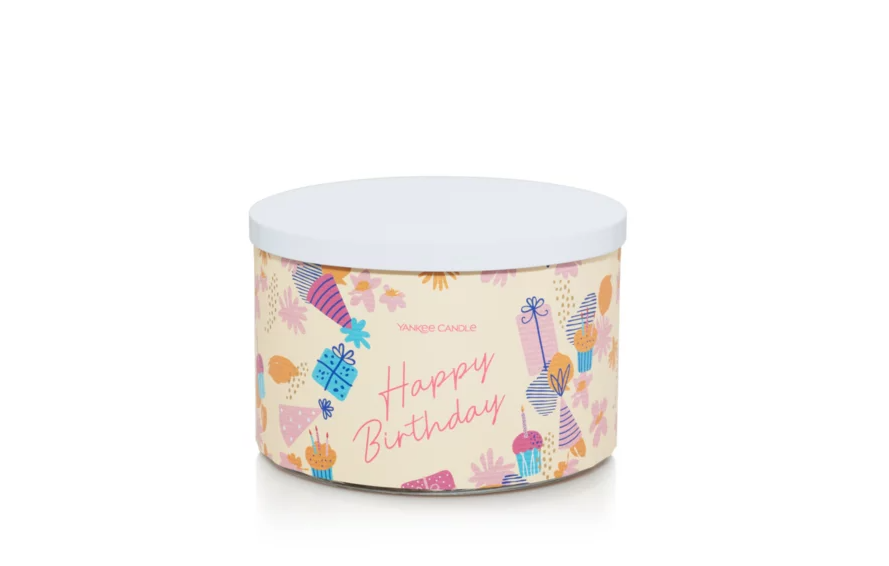 Yankee Candle Vanilla Cupcake Happy Birthday 3-Wick Candle