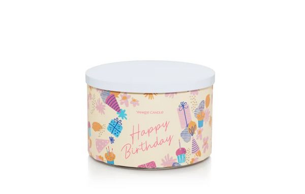 Yankee Candle Vanilla Cupcake Happy Birthday 3-Wick Candle