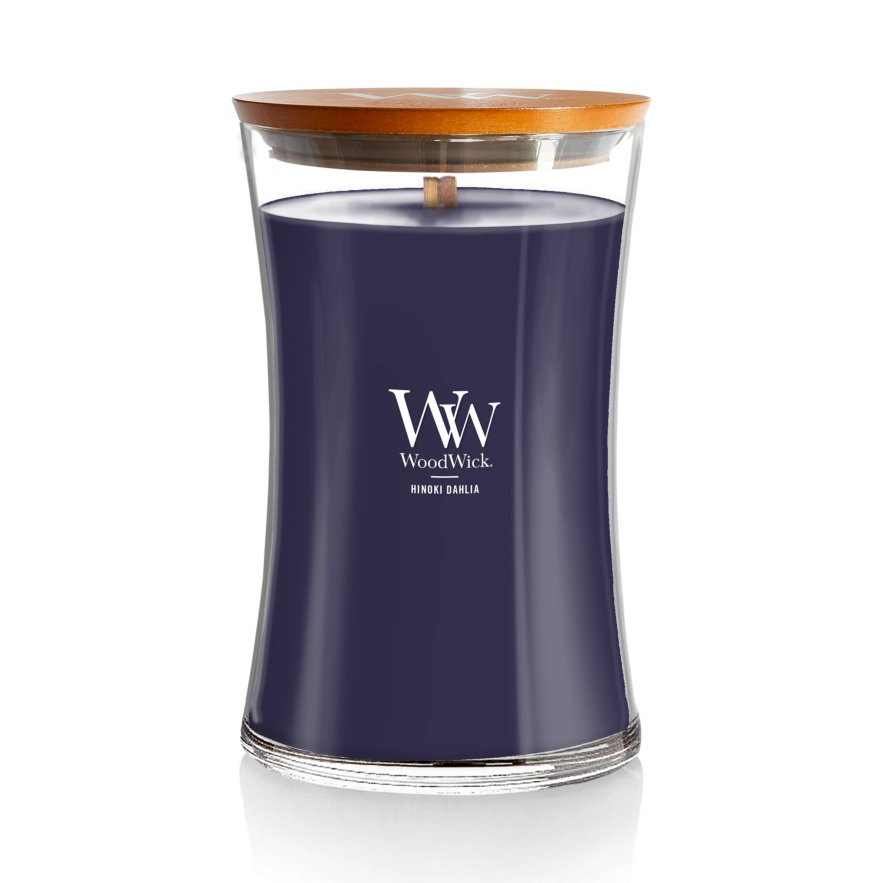 WoodWick Large Hourglass Candle - Hinoki Dahlia