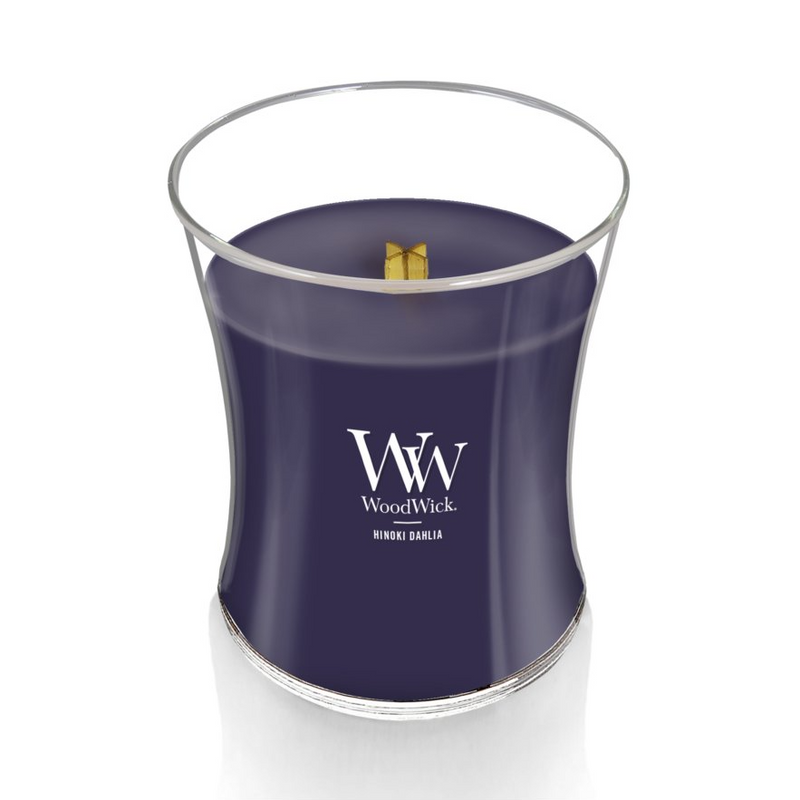 WoodWick Medium Hourglass Candle - Hinoki Dahlia