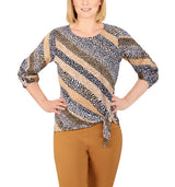Ruby Rd. Womens Knit 3/4 Sleeve Top