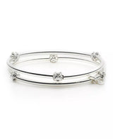 Nine West Silver-Tone Boxed Bangle Bracelet - Set Of 2