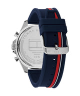 Tommy Hilfiger Mens Clark 46mm Multifunction Blue Silicone Strap Watch