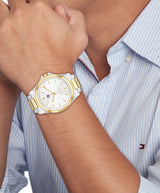 Tommy Hilfiger Mens Bruce 43mm Two-Tone Sport Watch
